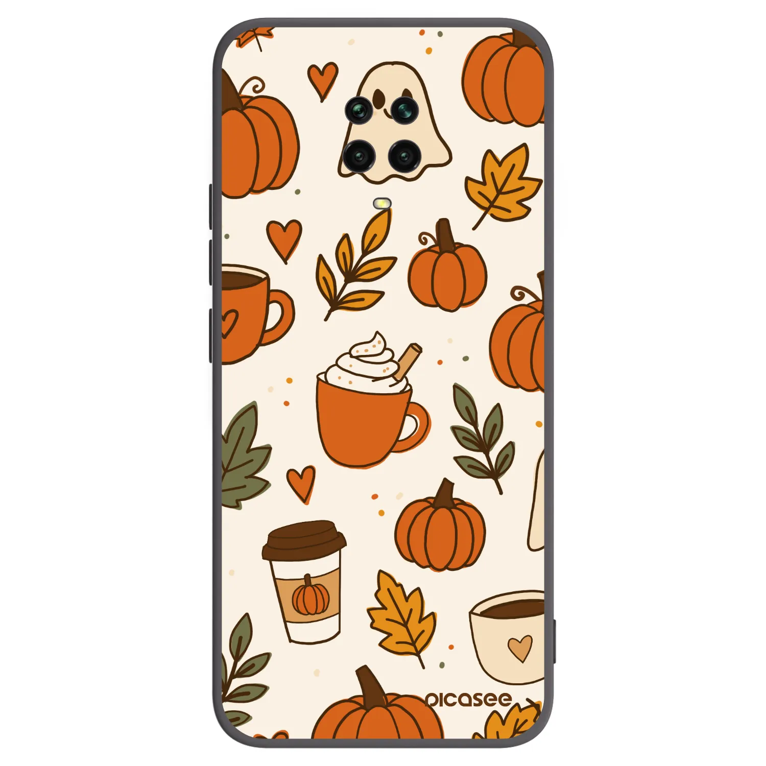 Picasee Μαύρη θήκη σιλικόνης για Xiaomi Redmi Note 9 Pro - Fall vibes