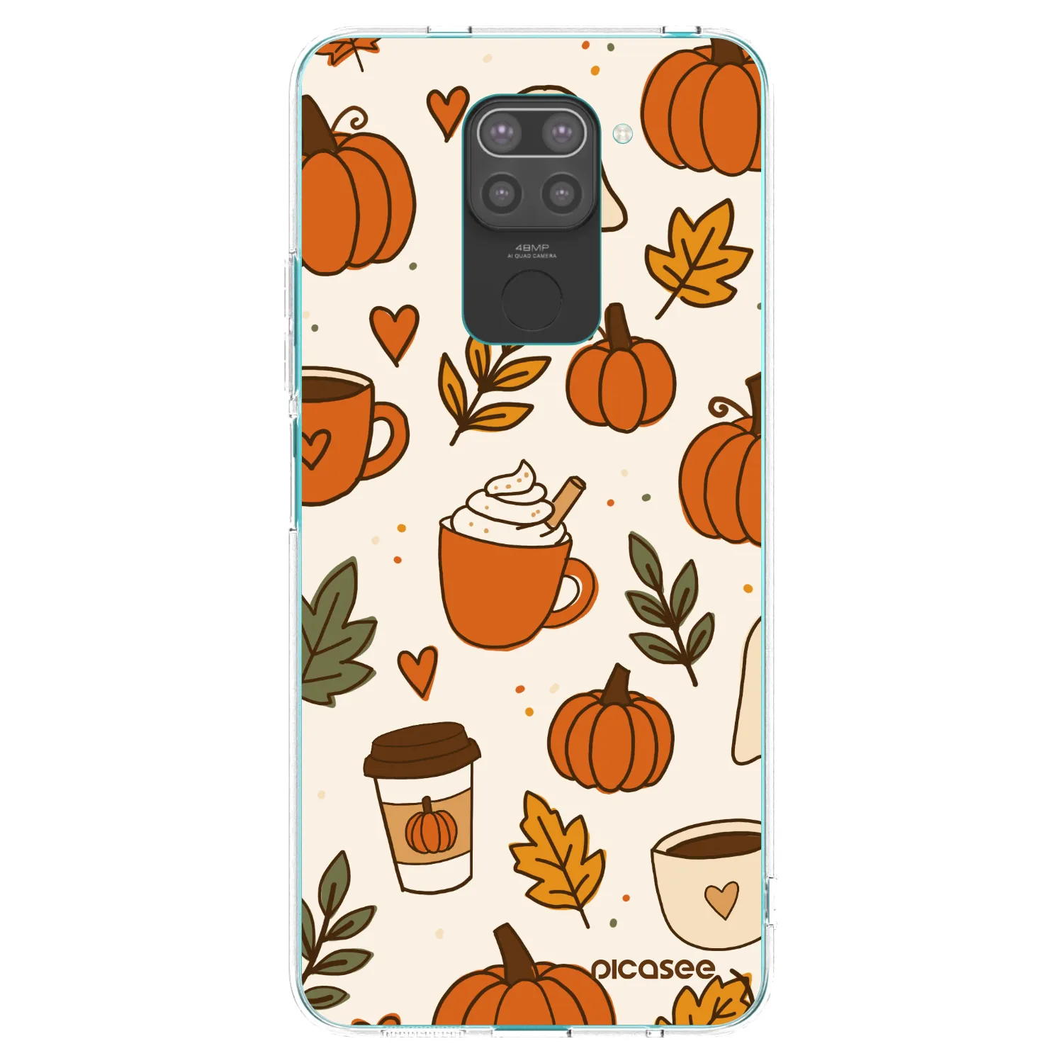 Picasee Μαύρη θήκη σιλικόνης για Xiaomi Redmi Note 9 - Fall vibes