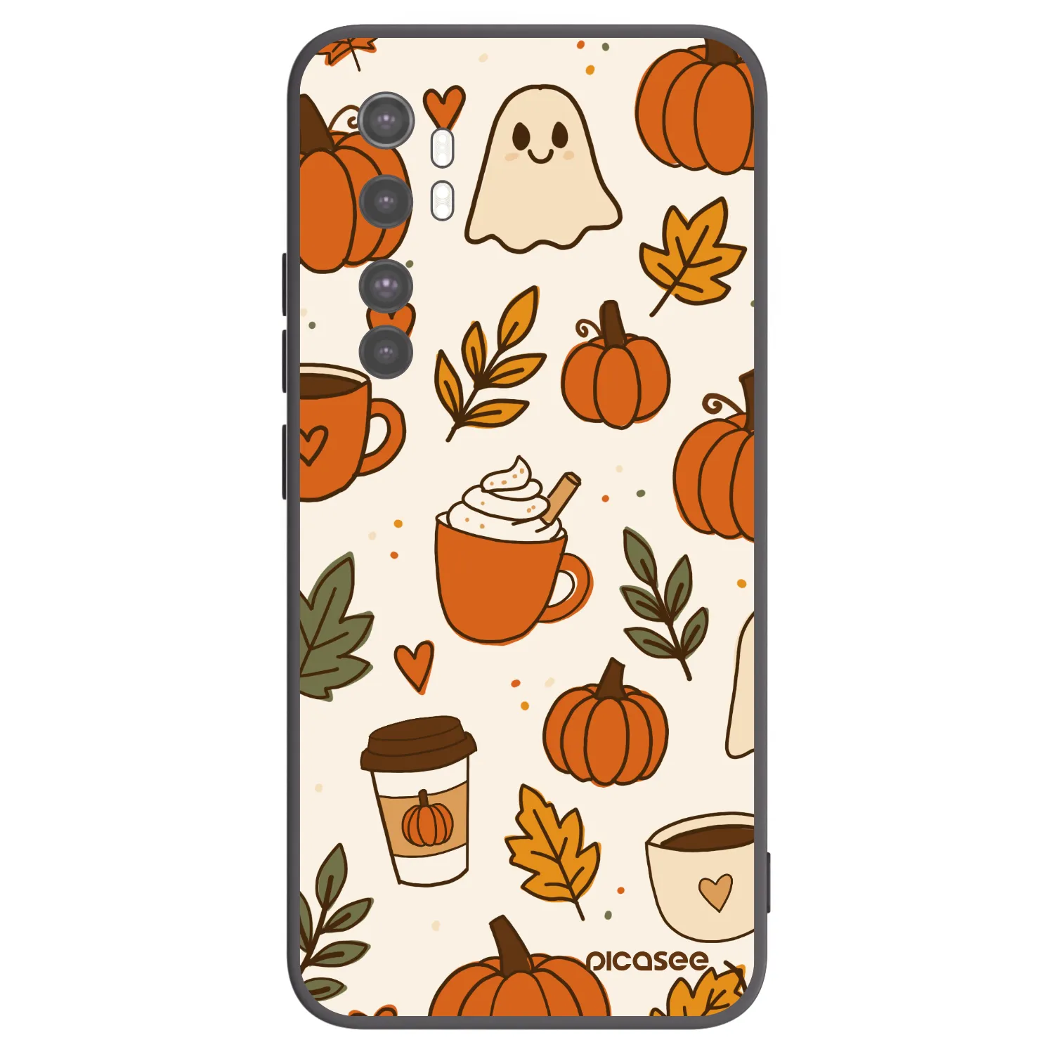 Picasee Μαύρη θήκη σιλικόνης για Xiaomi Mi Note 10 Lite - Fall vibes
