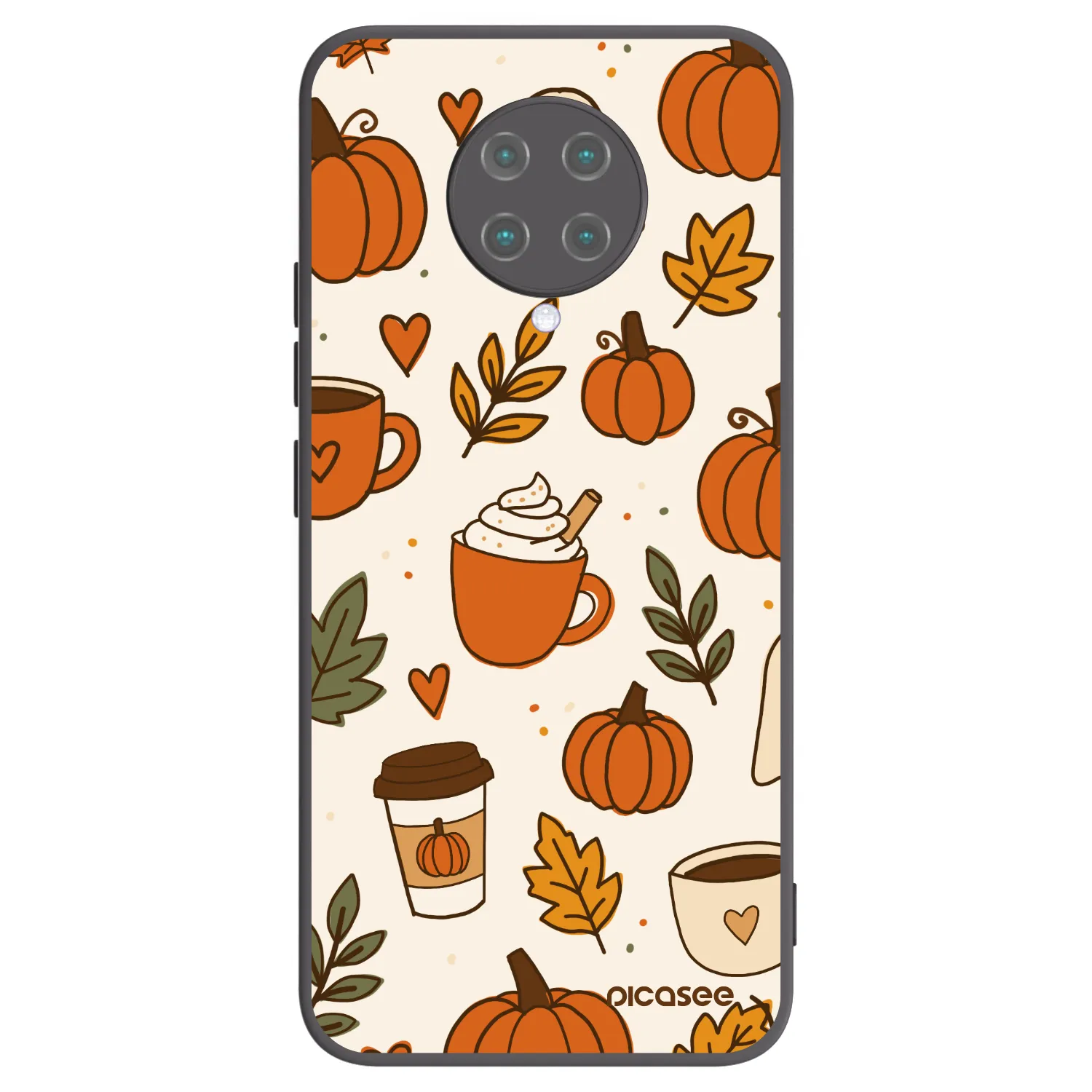 Picasee Μαύρη θήκη σιλικόνης για Xiaomi Poco F2 Pro - Fall vibes