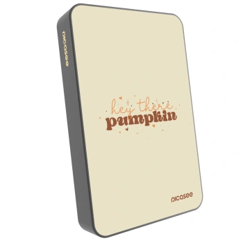 Picasee Powerbank με MagSafe 10 000 mAh Γκρί - Hey there pumpkin