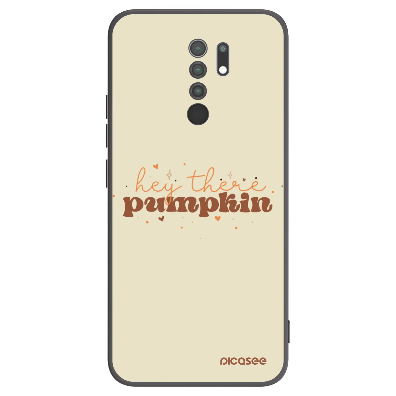 Picasee Μαύρη θήκη σιλικόνης για Xiaomi Redmi 9 - Hey there pumpkin