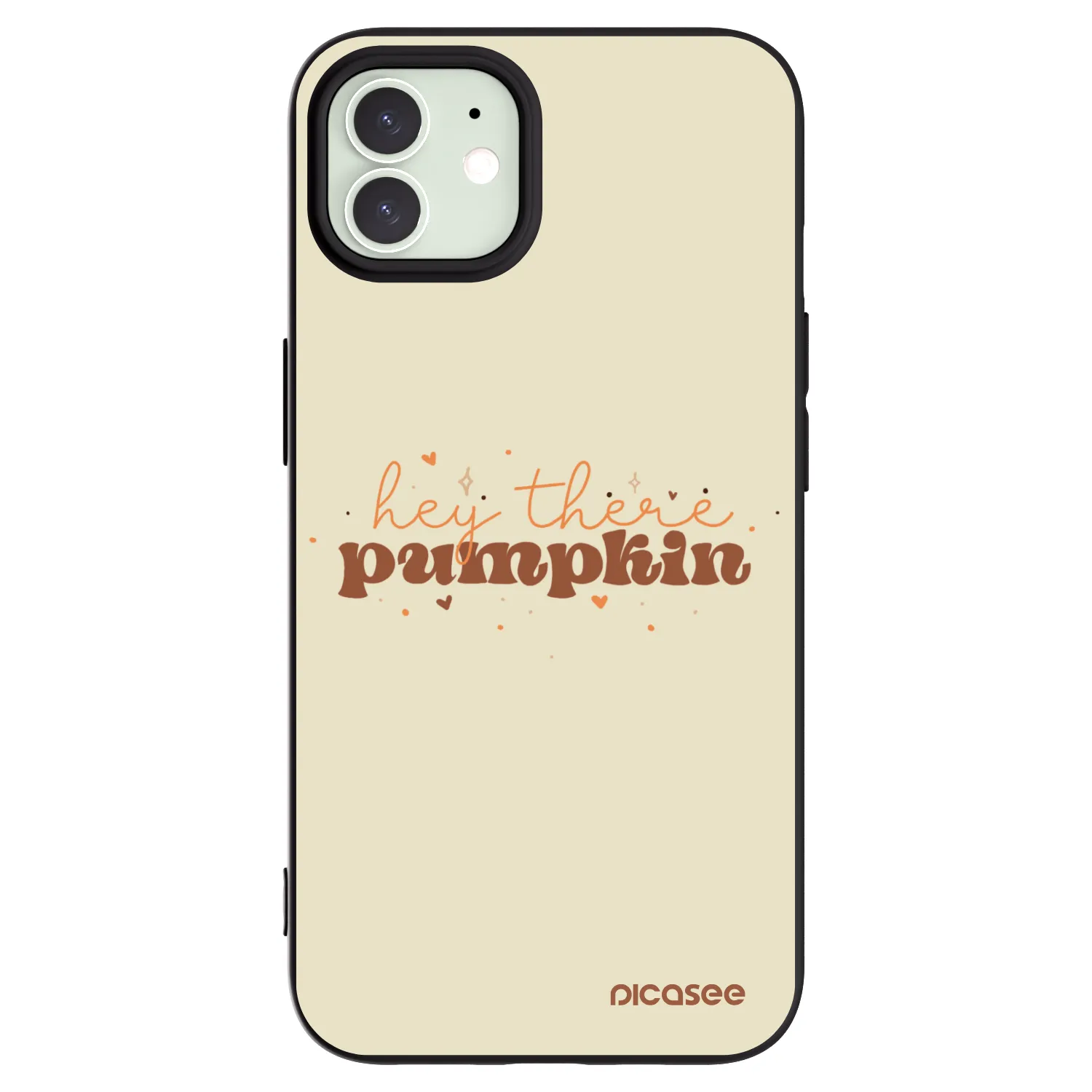 Picasee Μαύρη θήκη σιλικόνης για Apple iPhone 12 - Hey there pumpkin
