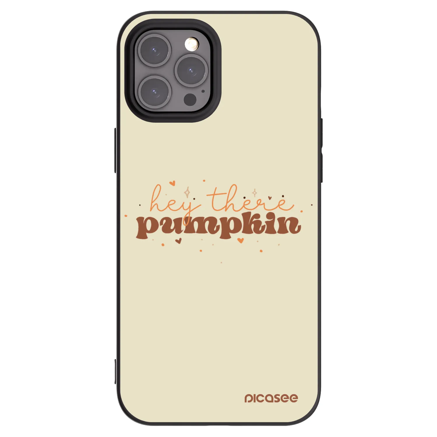 Picasee Μαύρη θήκη σιλικόνης για Apple iPhone 12 Pro Max - Hey there pumpkin
