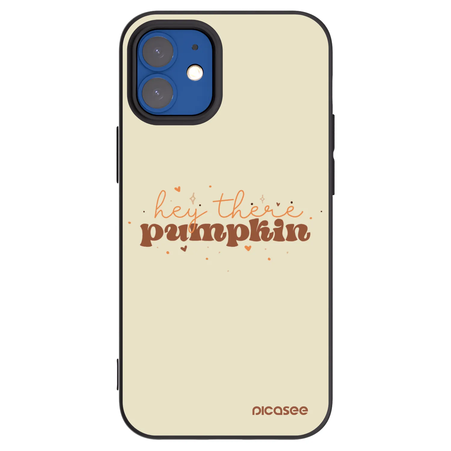 Picasee Μαύρη θήκη σιλικόνης για Apple iPhone 12 mini - Hey there pumpkin