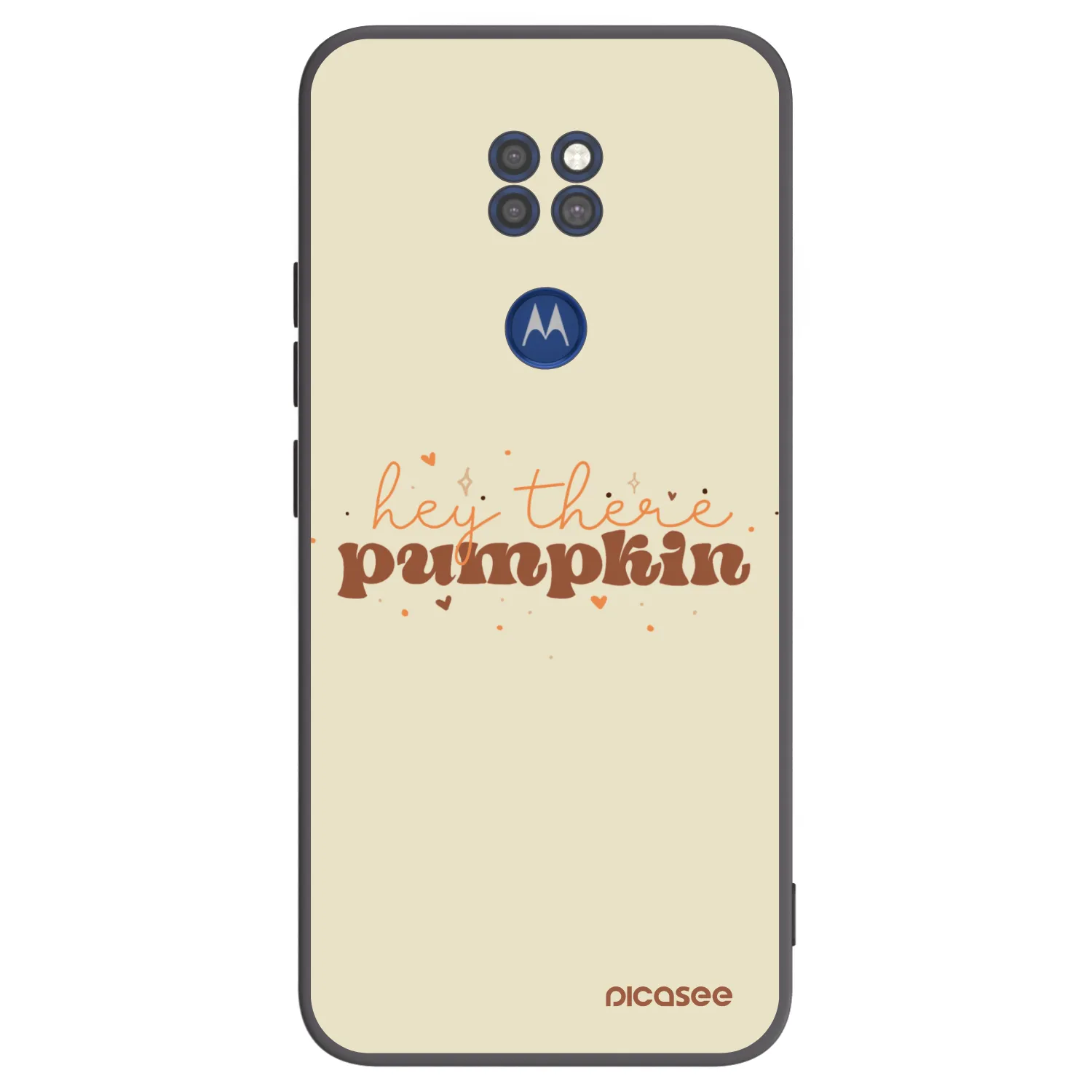 Picasee Μαύρη θήκη σιλικόνης για Motorola Moto G9 Play - Hey there pumpkin