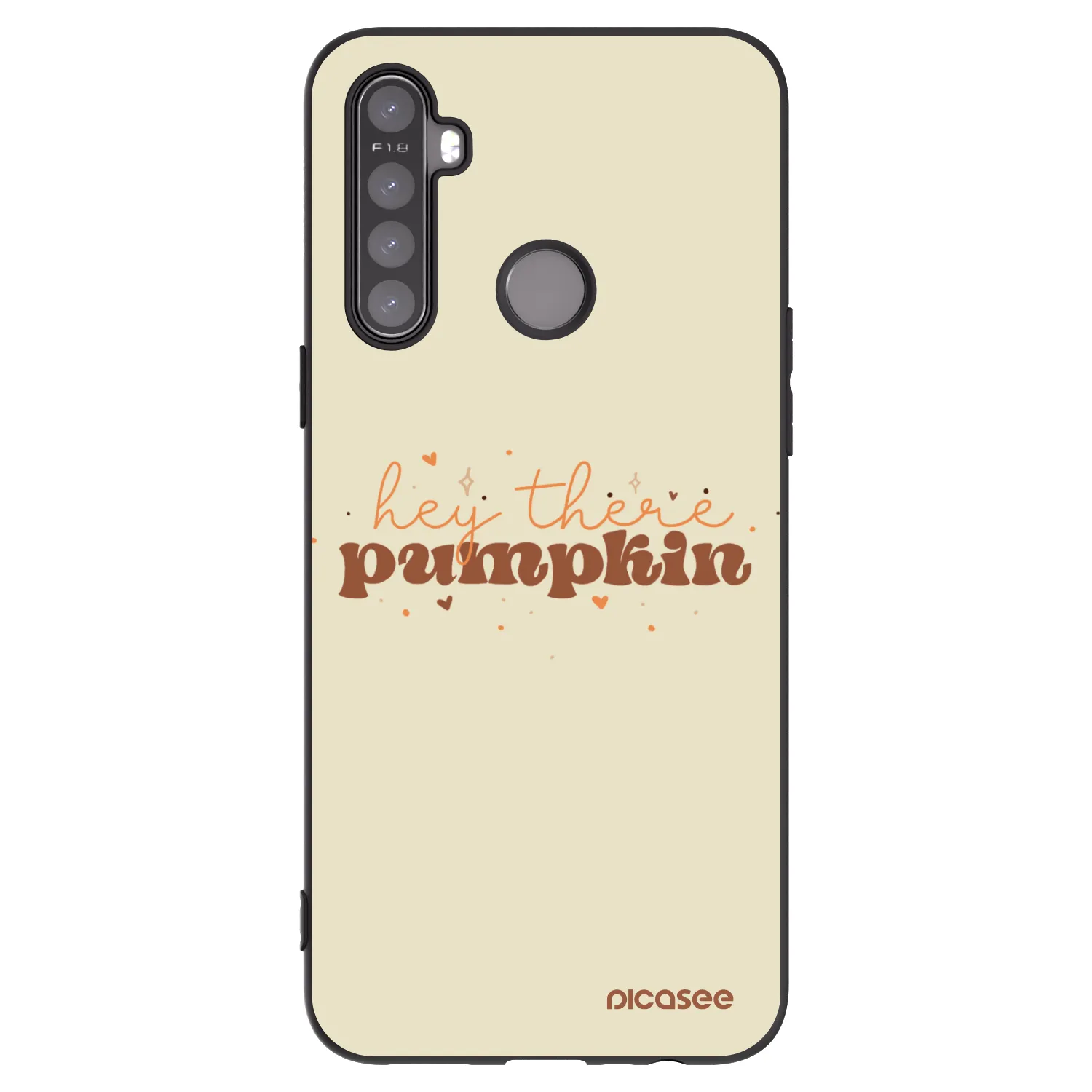 Picasee Μαύρη θήκη σιλικόνης για Realme 5 - Hey there pumpkin
