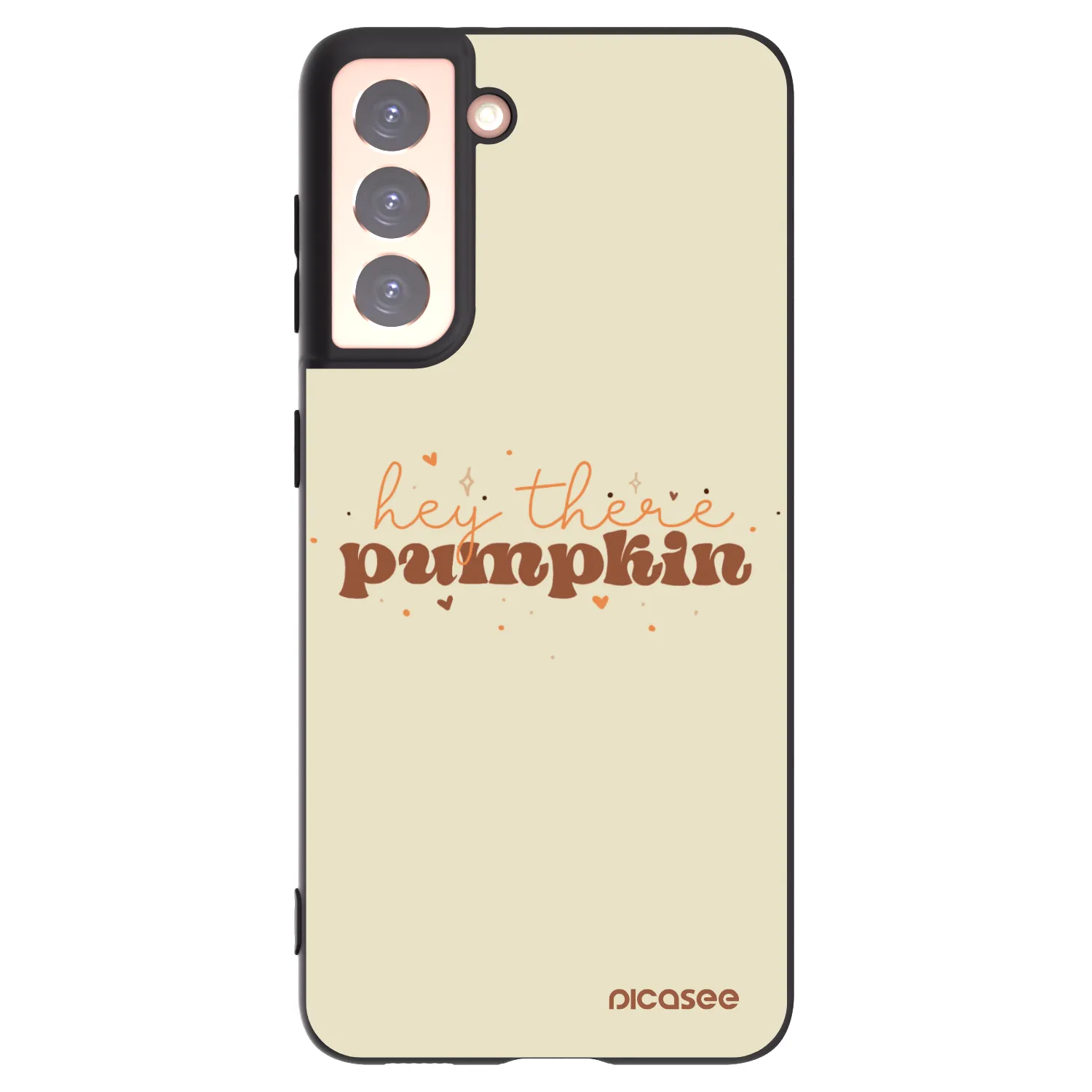 Picasee Μαύρη θήκη σιλικόνης για Samsung Galaxy S21 5G G991B - Hey there pumpkin