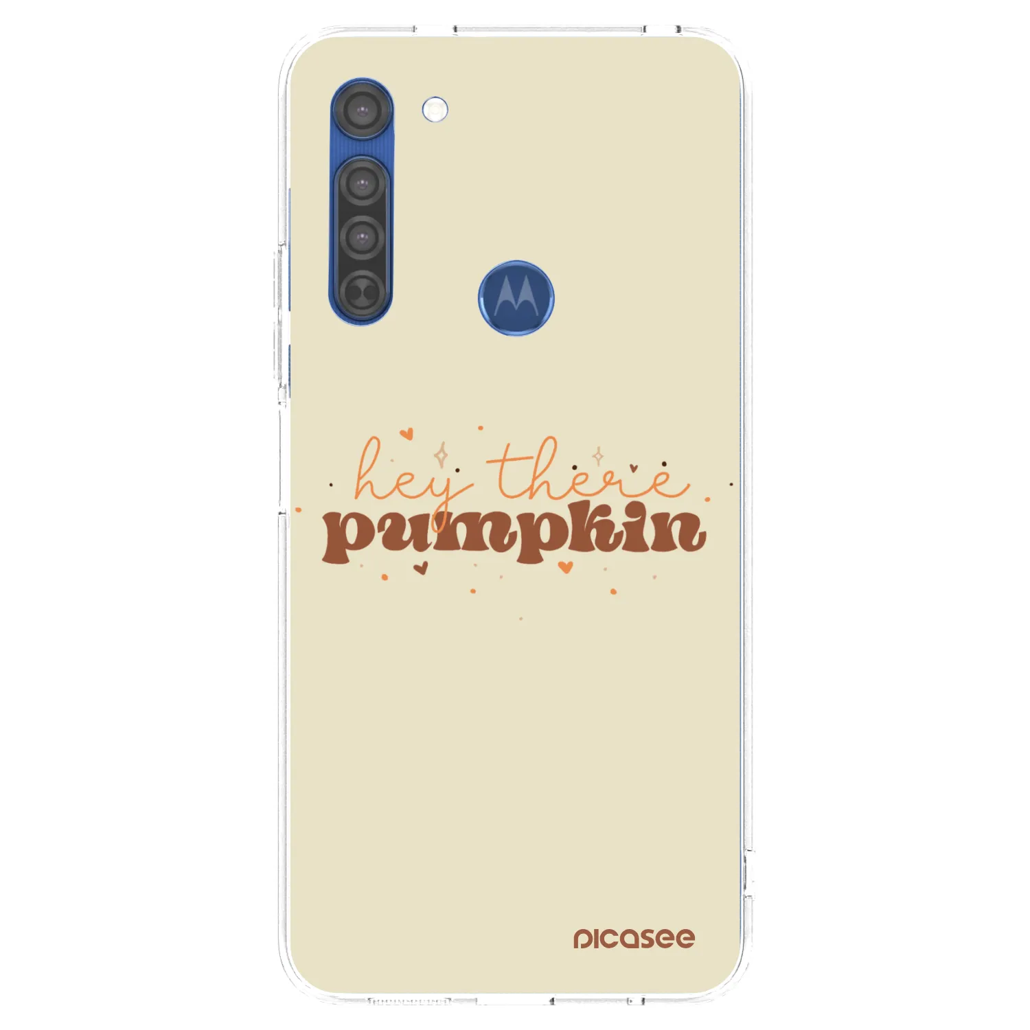 Picasee διαφανής θήκη σιλικόνης Motorola Moto G8 - Hey there pumpkin