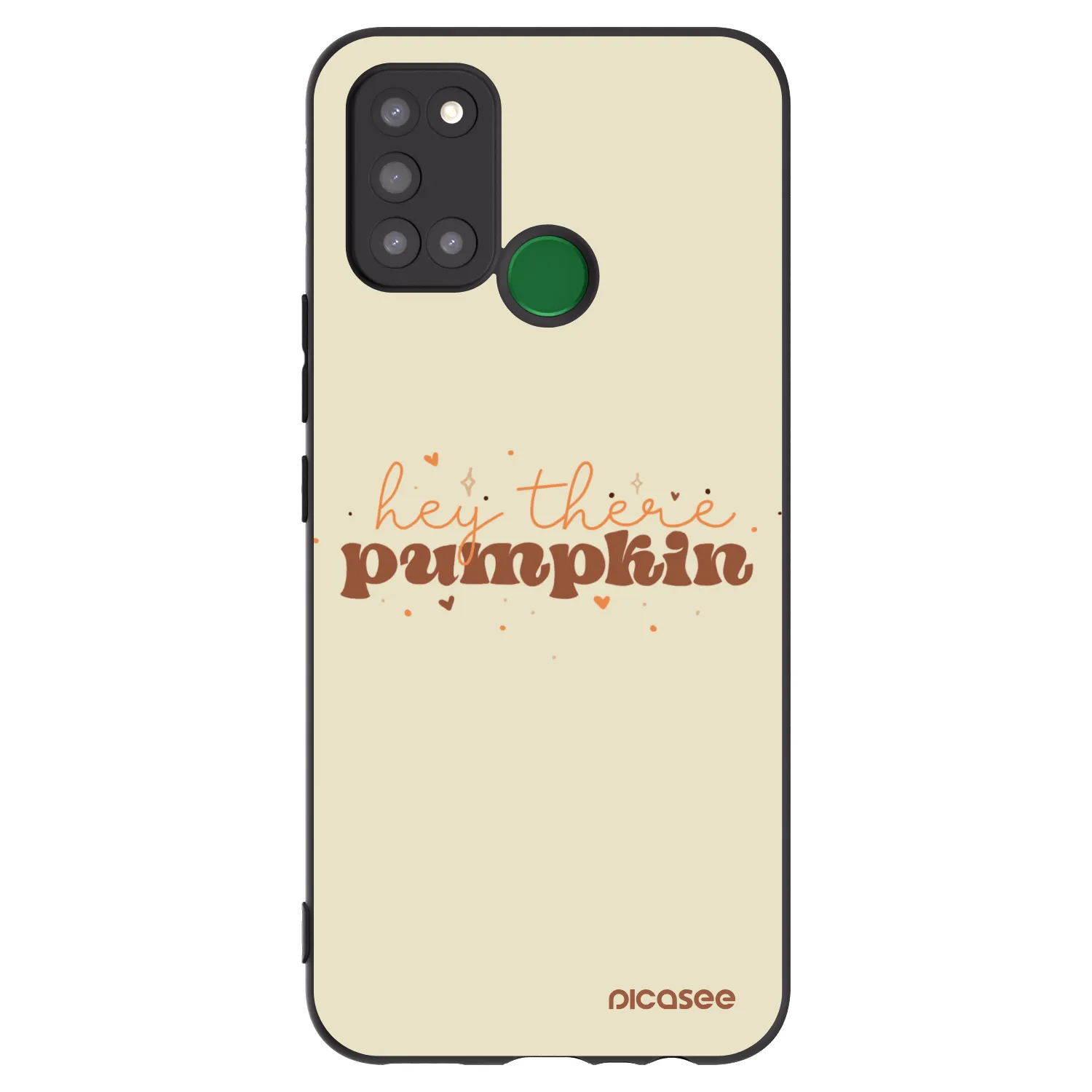 Picasee Μαύρη θήκη σιλικόνης για Realme 7i - Hey there pumpkin