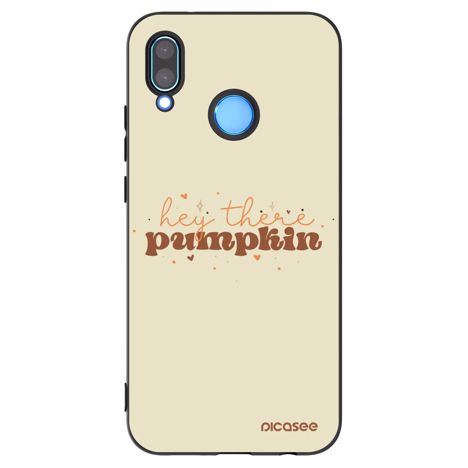 Picasee Μαύρη θήκη σιλικόνης για Huawei P20 Lite - Hey there pumpkin