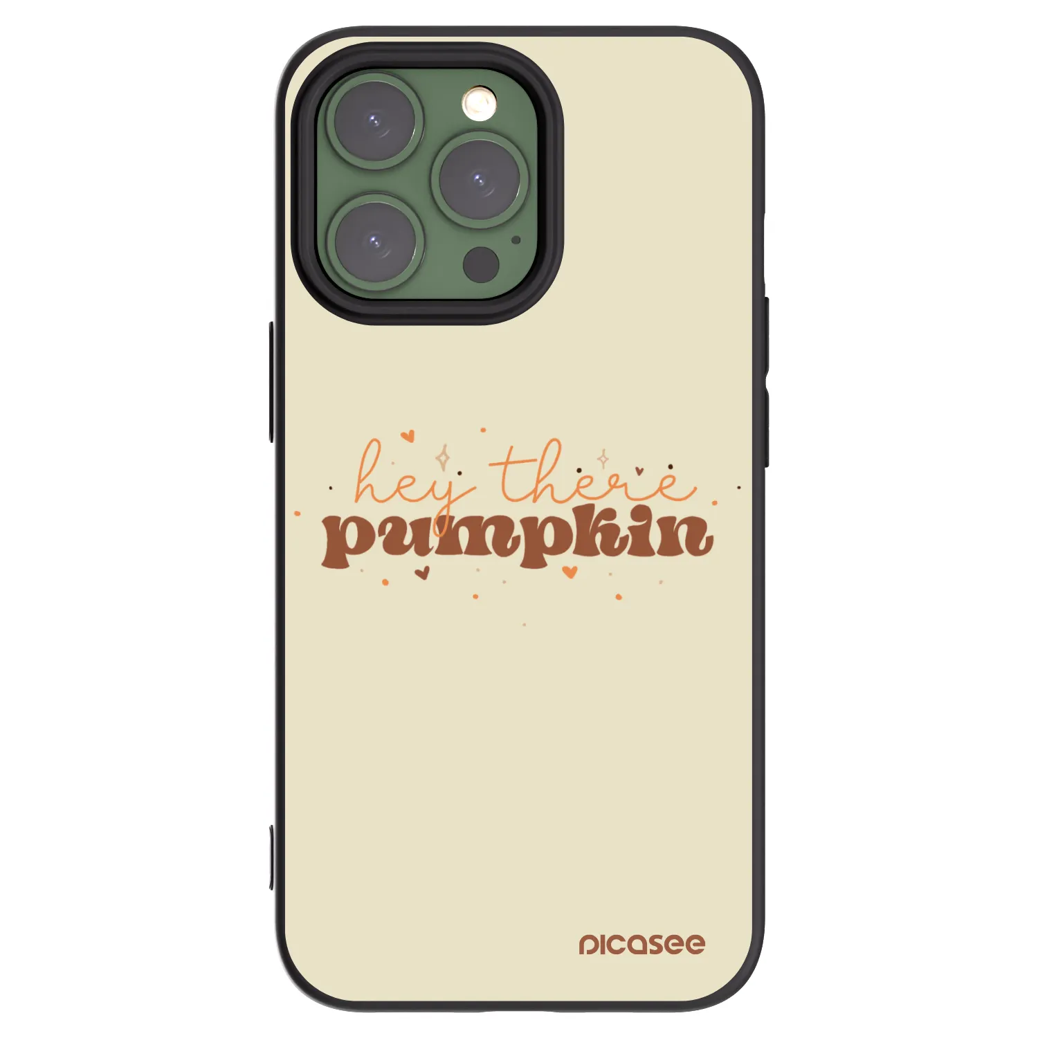 Picasee Μαύρη θήκη σιλικόνης για Apple iPhone 13 Pro - Hey there pumpkin