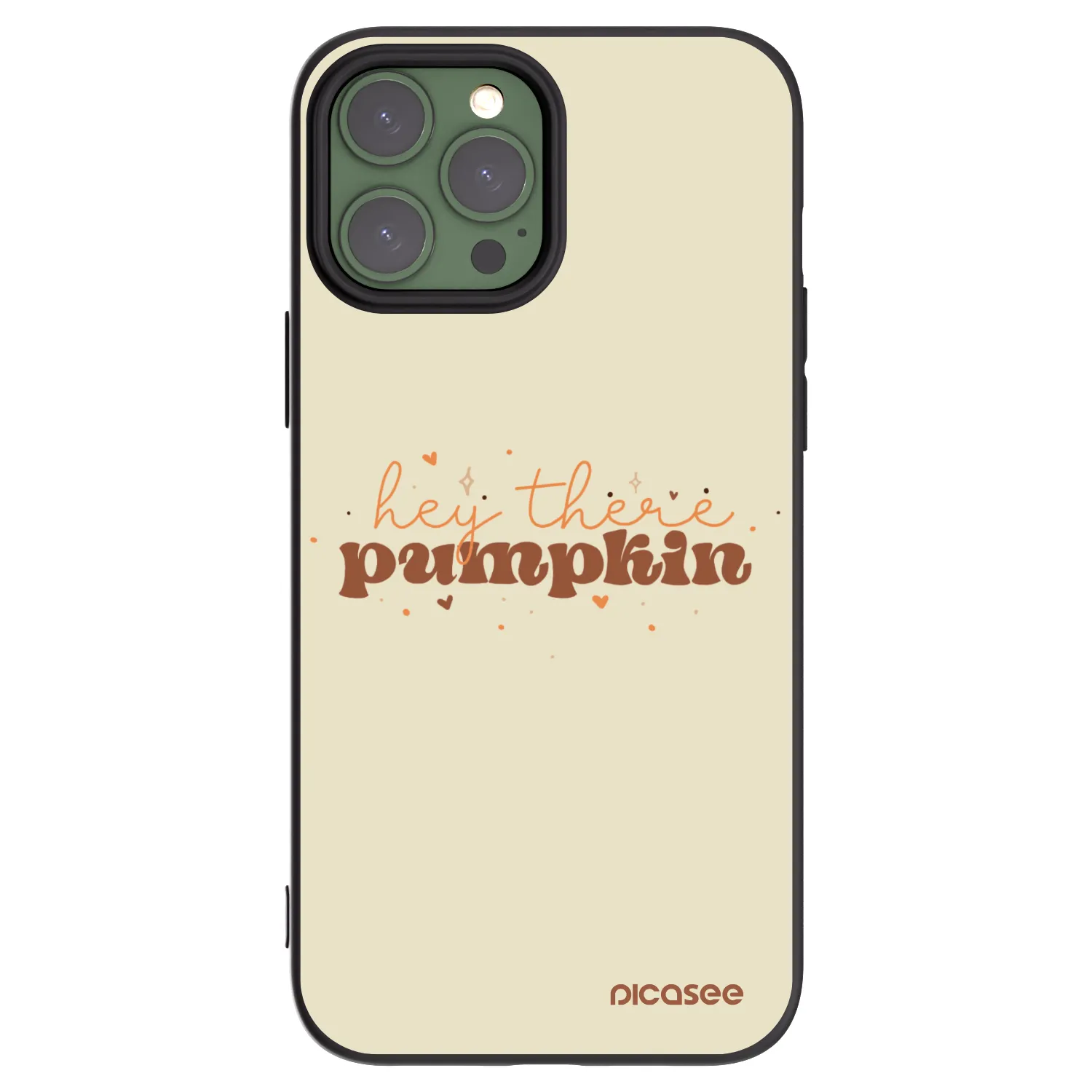 Picasee Μαύρη θήκη σιλικόνης για Apple iPhone 13 Pro Max - Hey there pumpkin