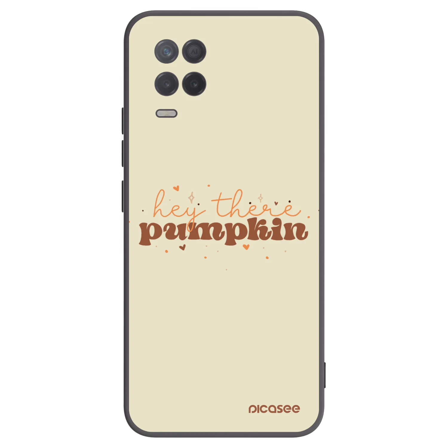 Picasee Μαύρη θήκη σιλικόνης για Realme 8 5G - Hey there pumpkin