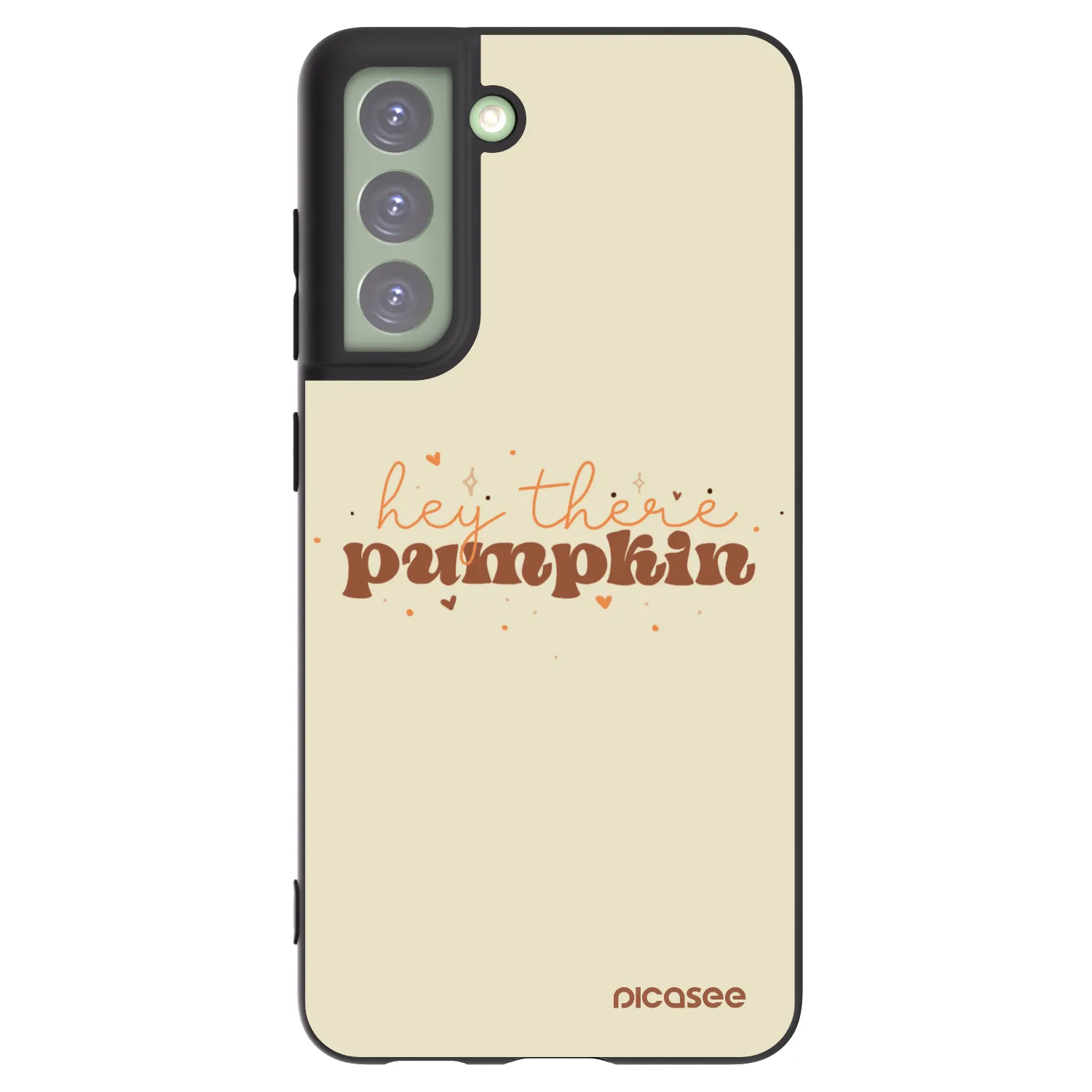 Picasee Μαύρη θήκη σιλικόνης για Samsung Galaxy S21 FE 5G - Hey there pumpkin