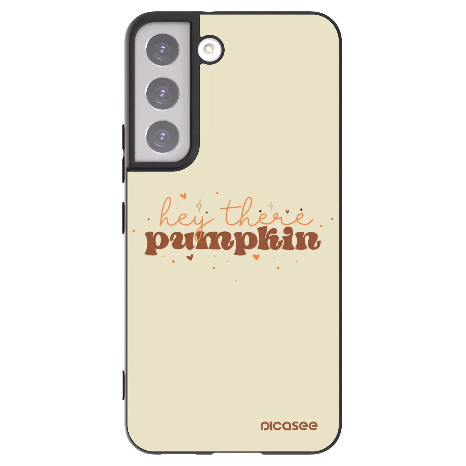 Picasee Μαύρη θήκη σιλικόνης για Samsung Galaxy S22 5G - Hey there pumpkin