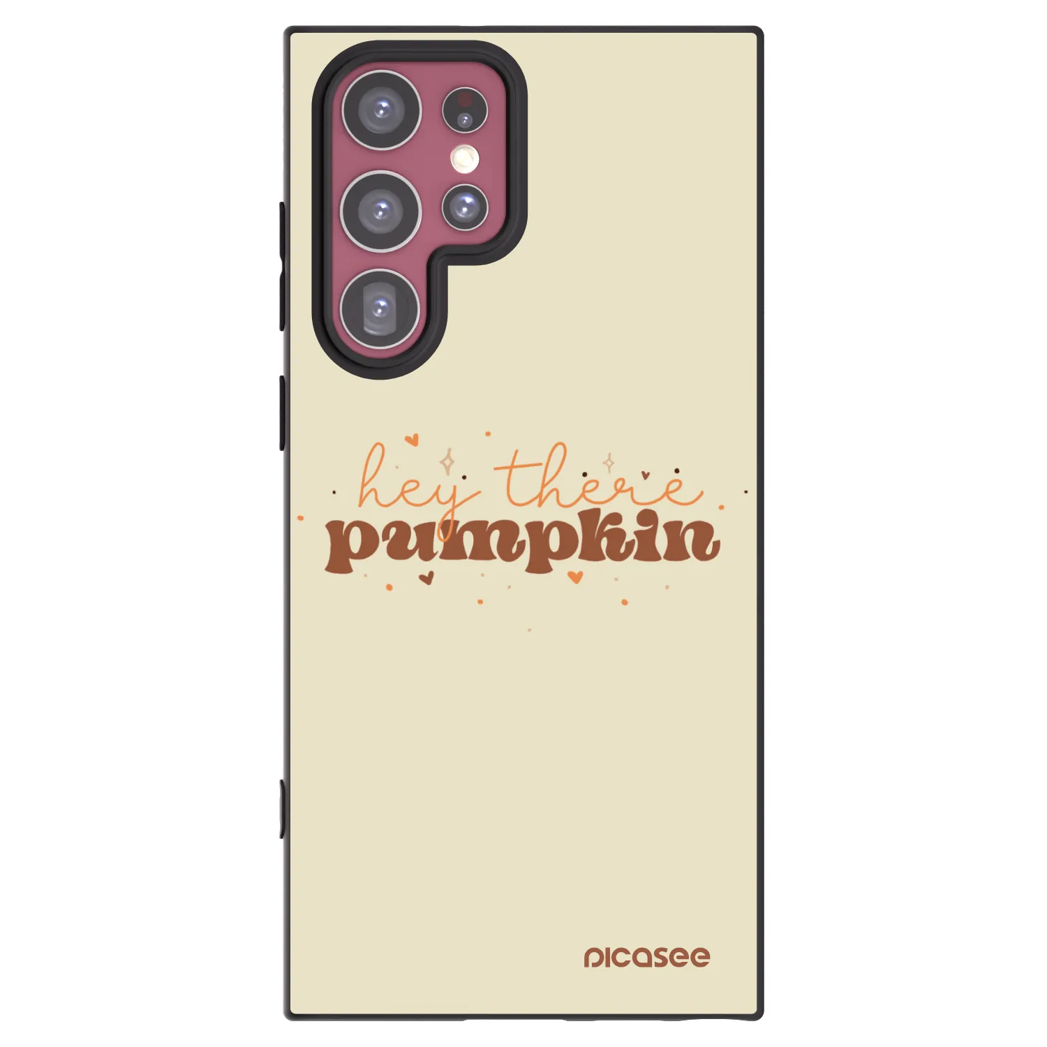 Picasee Μαύρη θήκη σιλικόνης για Samsung Galaxy S22 Ultra 5G - Hey there pumpkin