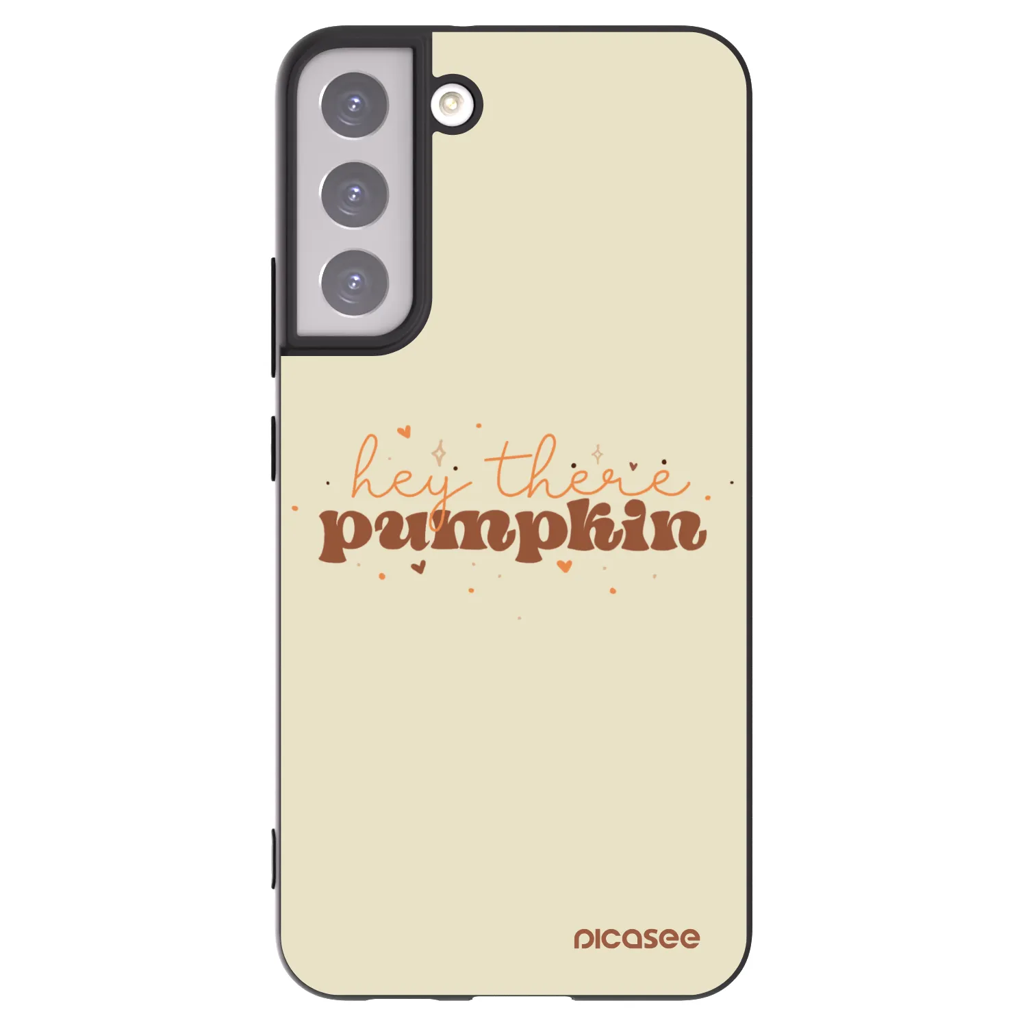 Picasee Μαύρη θήκη σιλικόνης για Samsung Galaxy S22+ 5G - Hey there pumpkin