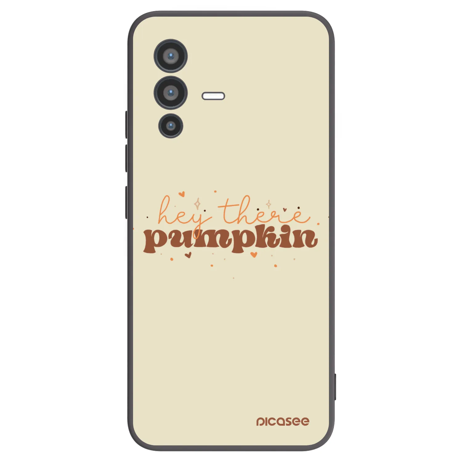 Picasee Μαύρη θήκη σιλικόνης για Vivo V23 5G - Hey there pumpkin