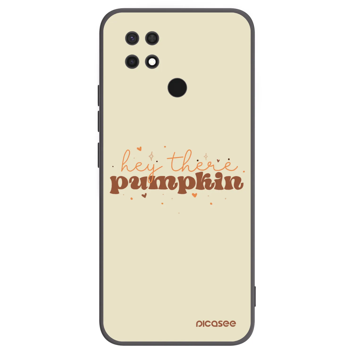 Picasee Μαύρη θήκη σιλικόνης για Xiaomi Redmi 10C - Hey there pumpkin