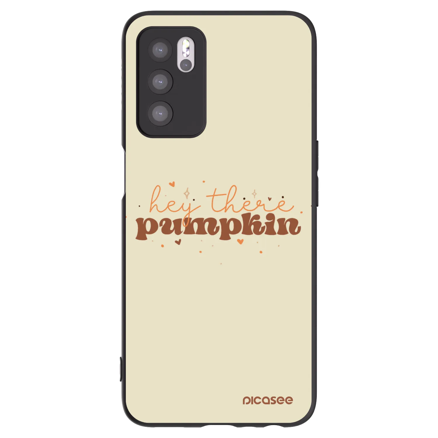 Picasee Μαύρη θήκη σιλικόνης για OPPO A16 - Hey there pumpkin