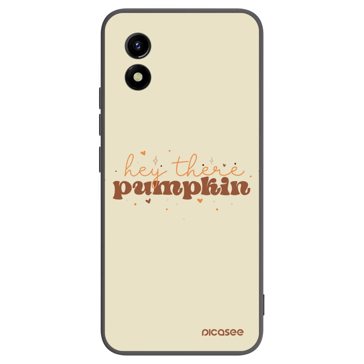 Picasee Μαύρη θήκη σιλικόνης για Vivo Y01 - Hey there pumpkin