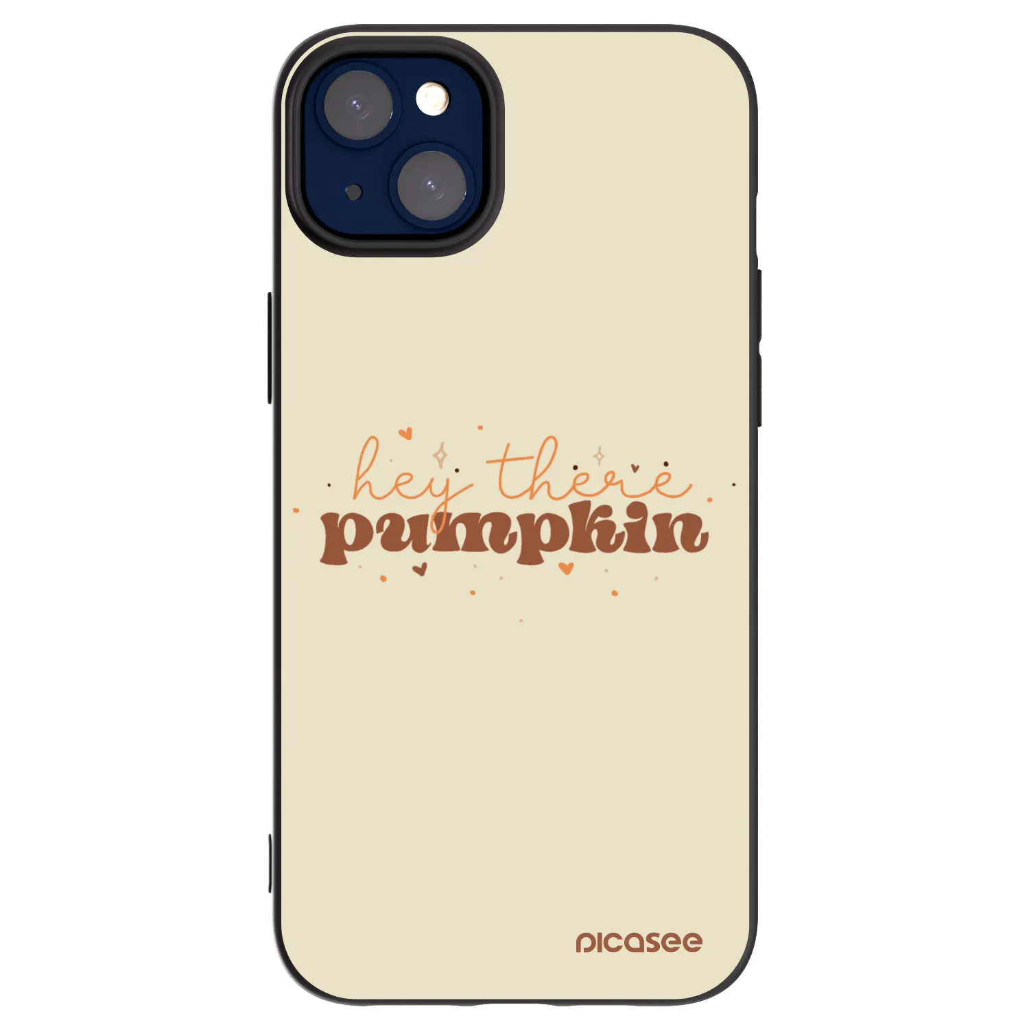 Picasee Μαύρη θήκη σιλικόνης για Apple iPhone 14 Plus - Hey there pumpkin