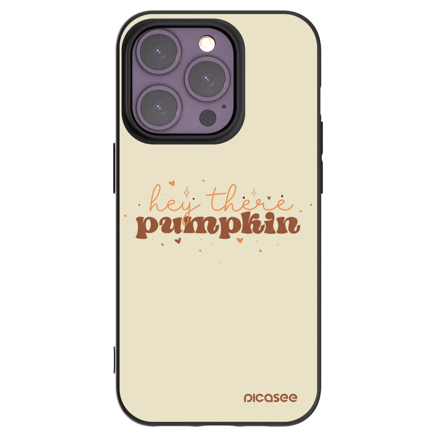 Picasee Μαύρη θήκη σιλικόνης για Apple iPhone 14 Pro - Hey there pumpkin