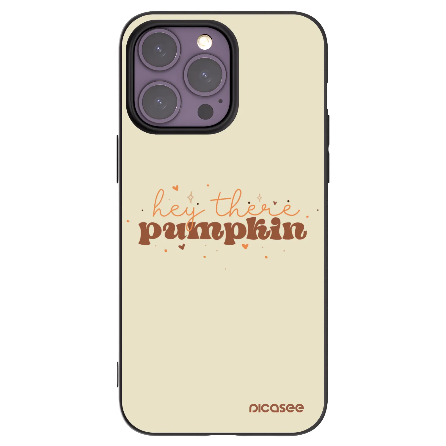 Picasee Μαύρη θήκη σιλικόνης για Apple iPhone 14 Pro Max - Hey there pumpkin