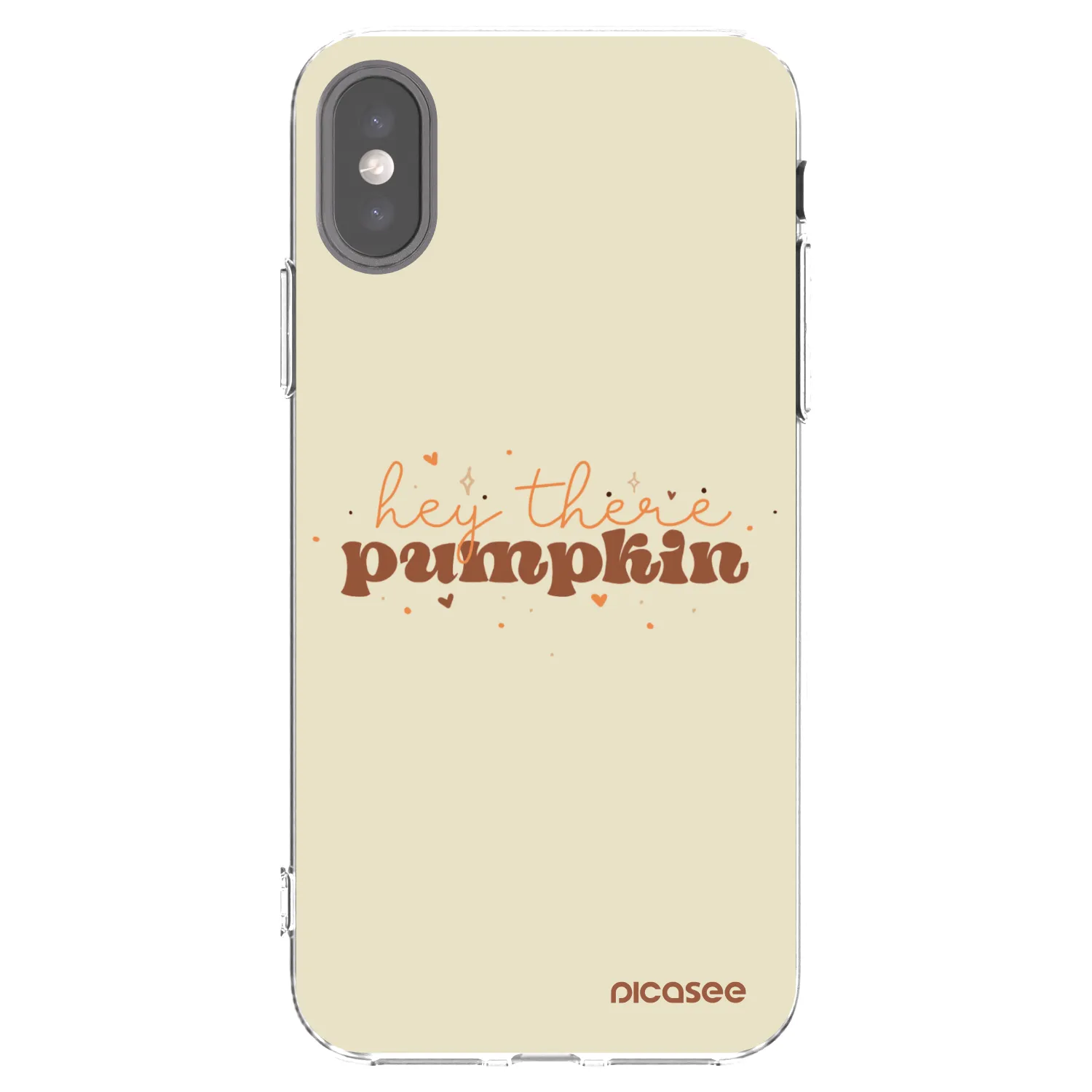 Picasee διαφανής θήκη σιλικόνης Apple iPhone X/XS - Hey there pumpkin