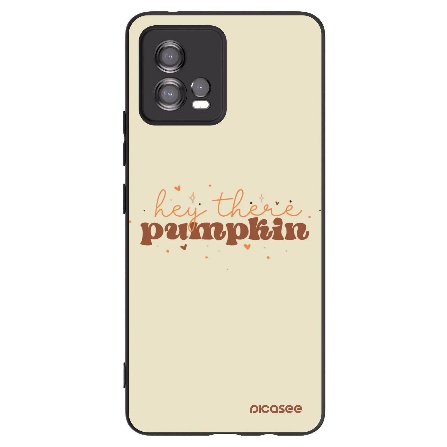 Picasee Μαύρη θήκη σιλικόνης για Motorola Moto G72 - Hey there pumpkin