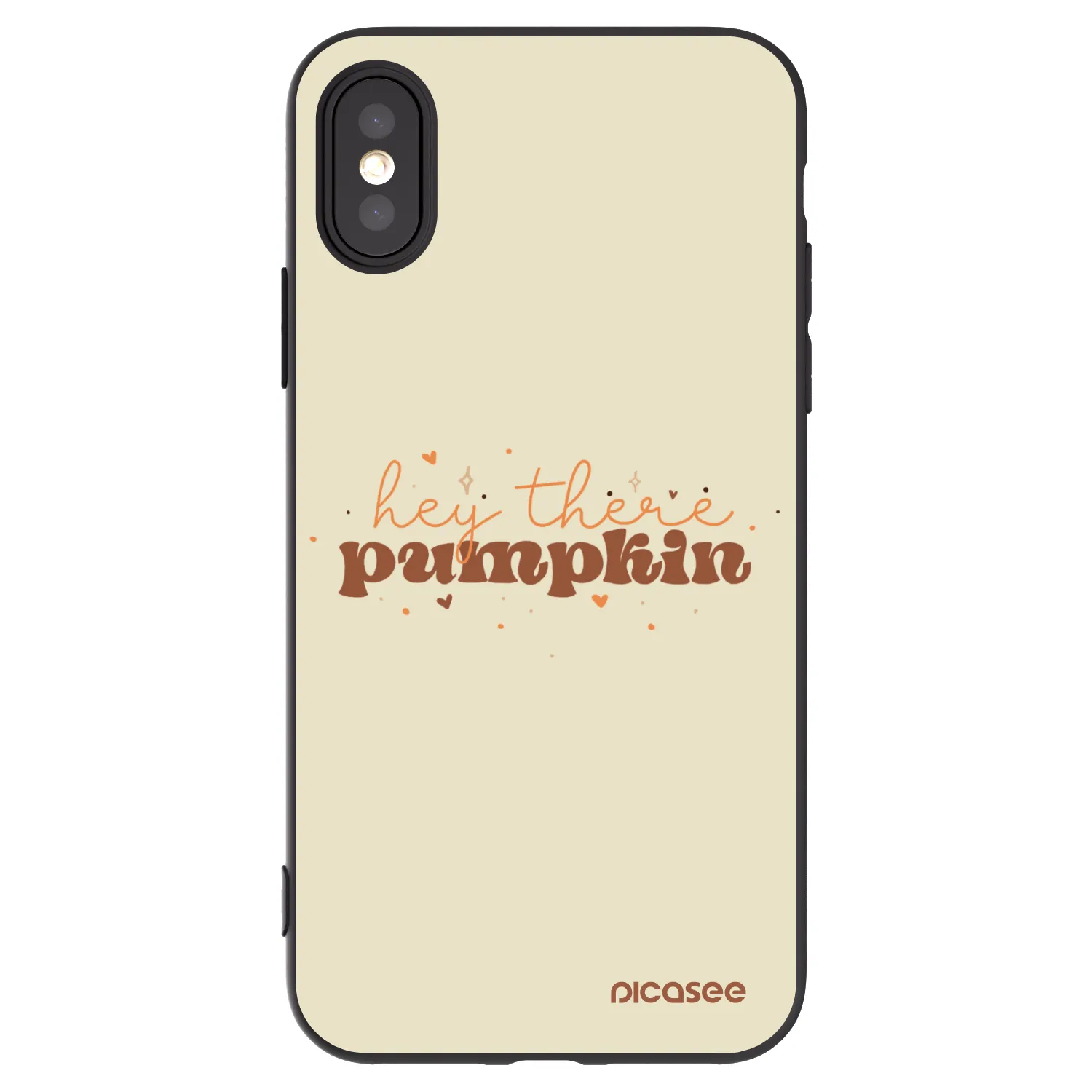 Picasee Μαύρη θήκη σιλικόνης για Apple iPhone X/XS - Hey there pumpkin