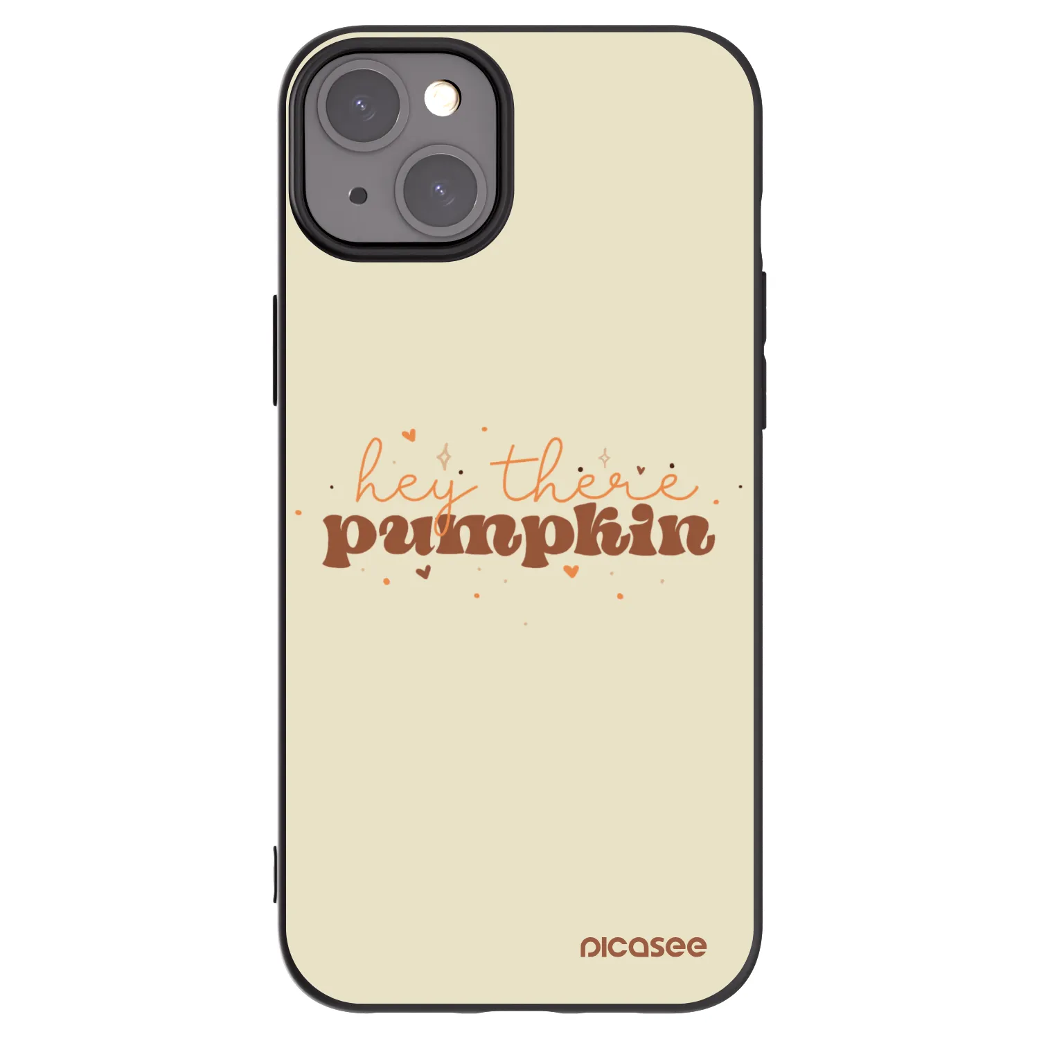 Picasee Μαύρη θήκη σιλικόνης για Apple iPhone 15 Plus - Hey there pumpkin