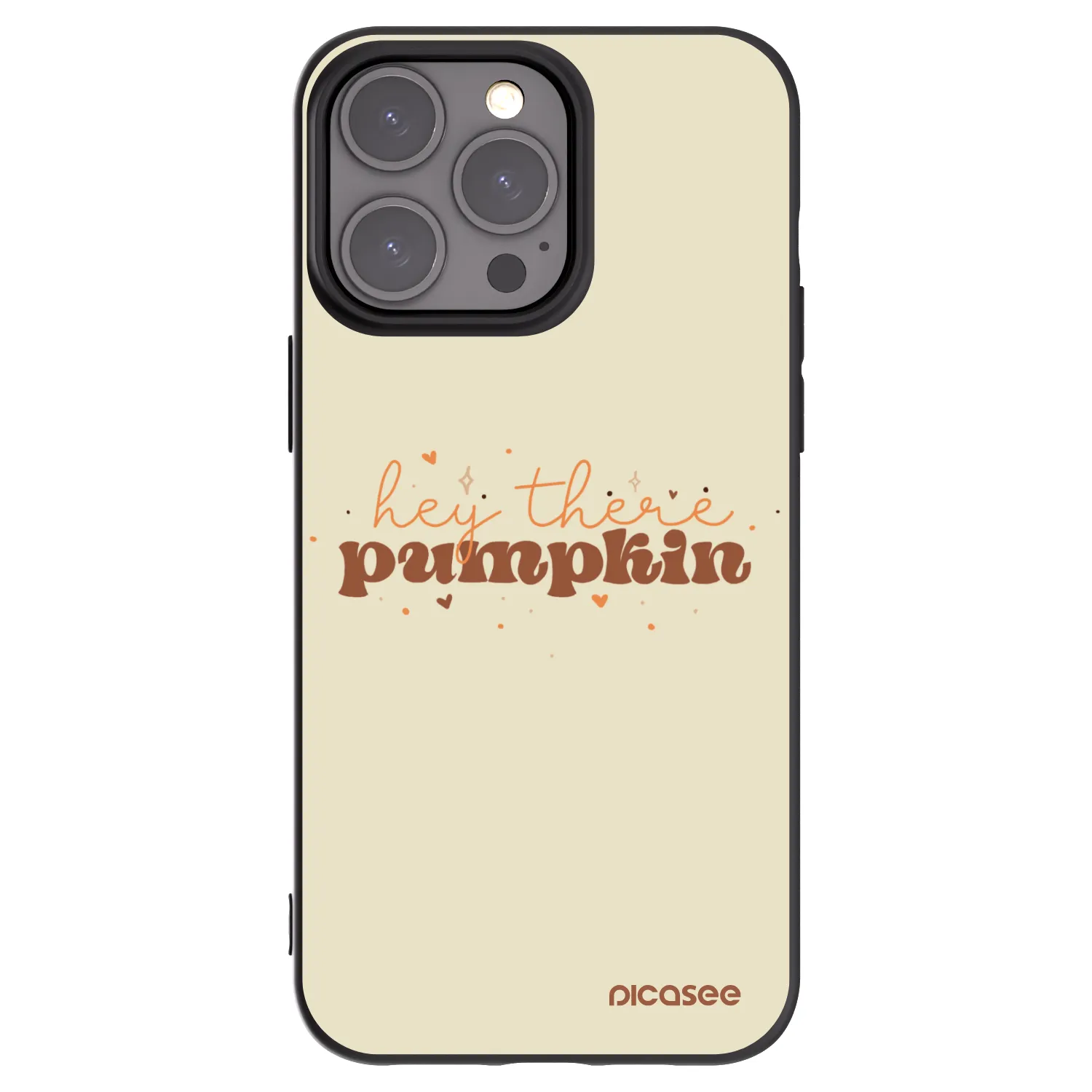 Picasee Μαύρη θήκη σιλικόνης για Apple iPhone 15 Pro Max - Hey there pumpkin