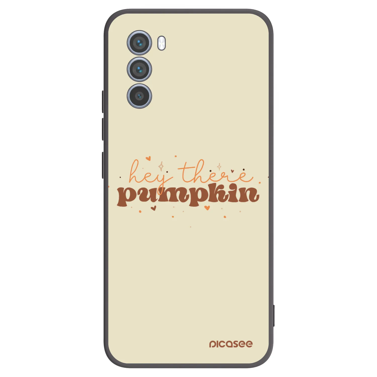 Picasee Μαύρη θήκη σιλικόνης για Motorola Moto G62 - Hey there pumpkin