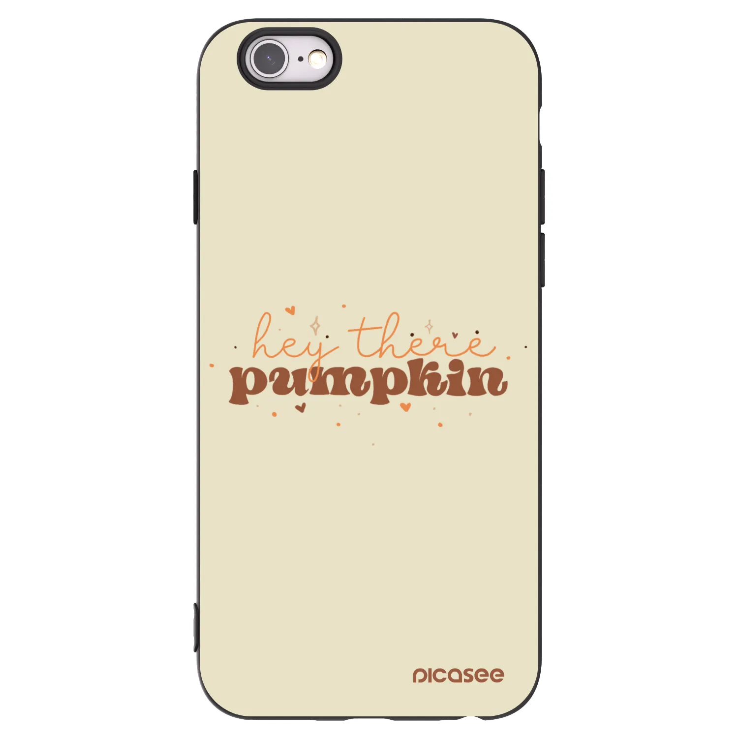 Picasee Μαύρη θήκη σιλικόνης για Apple iPhone 6/6S - Hey there pumpkin