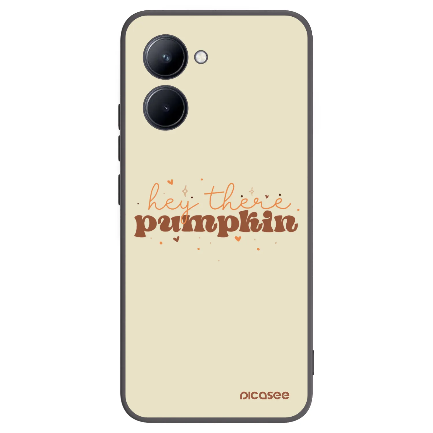 Picasee Μαύρη θήκη σιλικόνης για Realme C33 (2023) - Hey there pumpkin