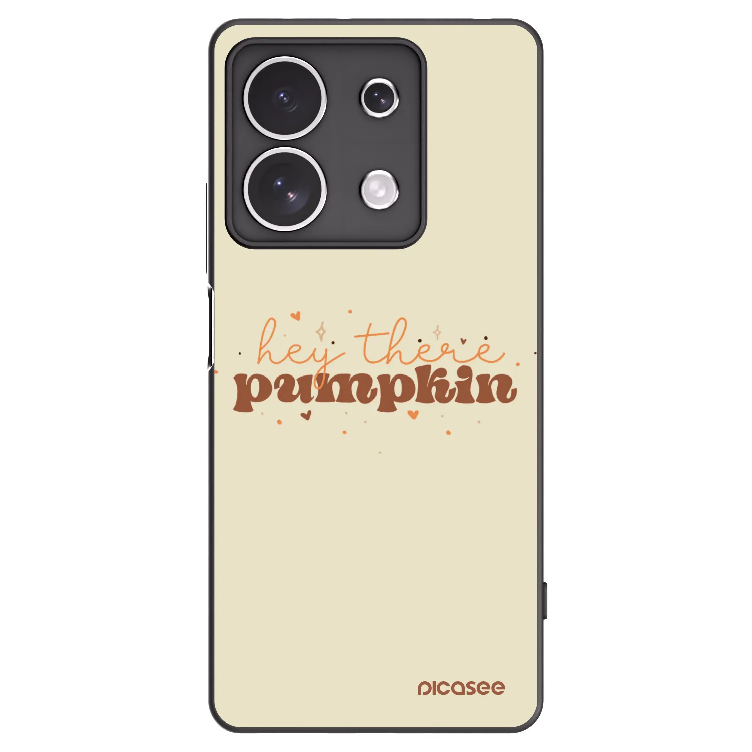 Picasee Μαύρη θήκη σιλικόνης για Xiaomi Redmi Note 13 4G - Hey there pumpkin