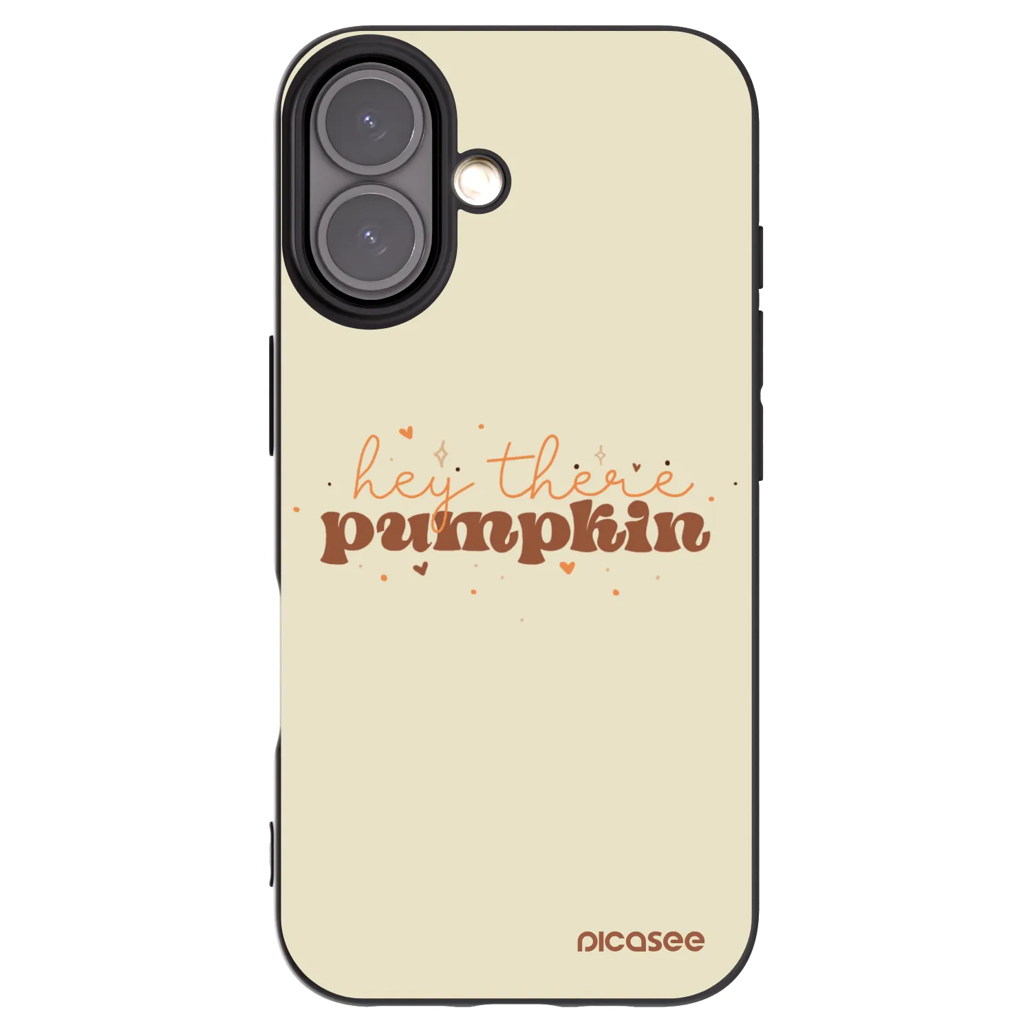 Picasee Μαύρη θήκη σιλικόνης για Apple iPhone 16 - Hey there pumpkin