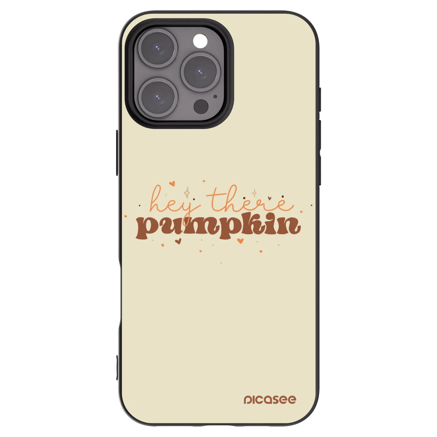 Picasee Μαύρη θήκη σιλικόνης για Apple iPhone 16 Pro Max - Hey there pumpkin