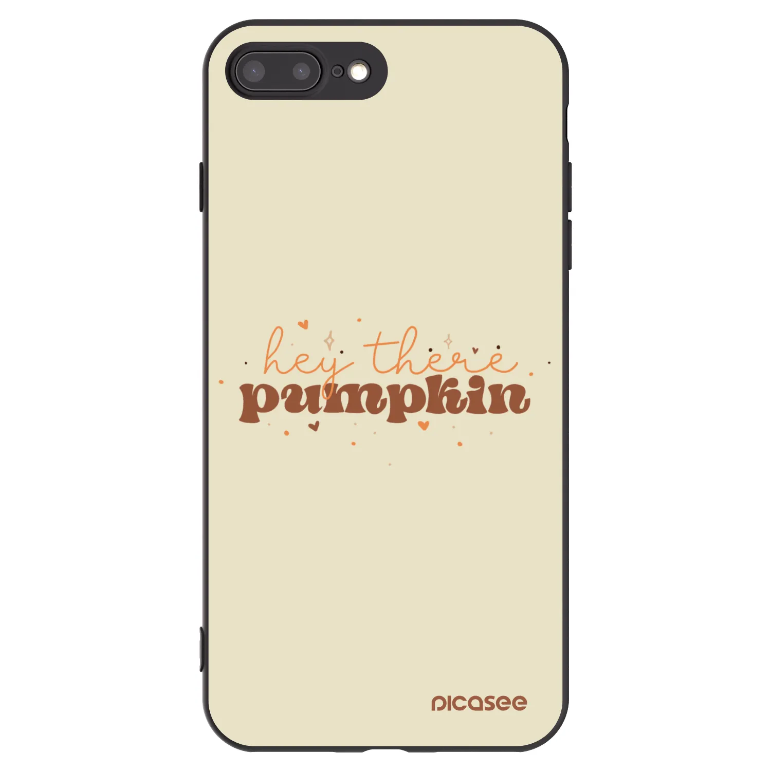 Picasee Μαύρη θήκη σιλικόνης για Apple iPhone 8 Plus - Hey there pumpkin