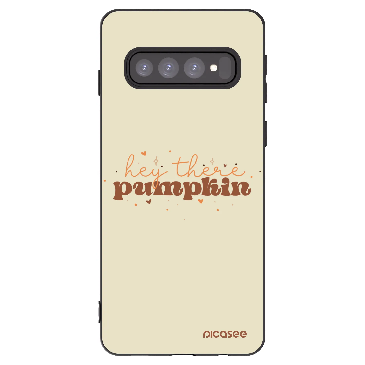 Picasee Μαύρη θήκη σιλικόνης για Samsung Galaxy S10 G973 - Hey there pumpkin
