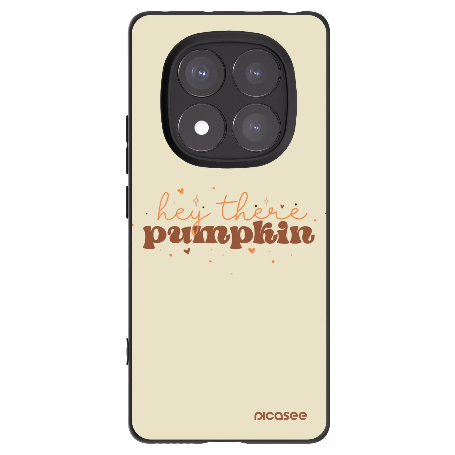 Picasee Μαύρη θήκη σιλικόνης για Xiaomi Redmi Note 14 Pro 5G - Hey there pumpkin