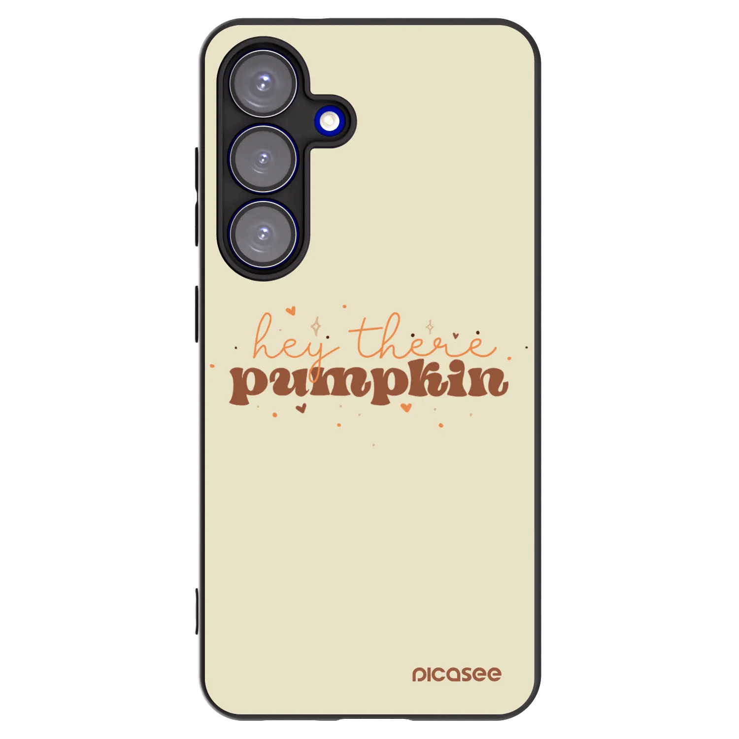 Picasee Μαύρη θήκη σιλικόνης για Samsung Galaxy S25 5G - Hey there pumpkin