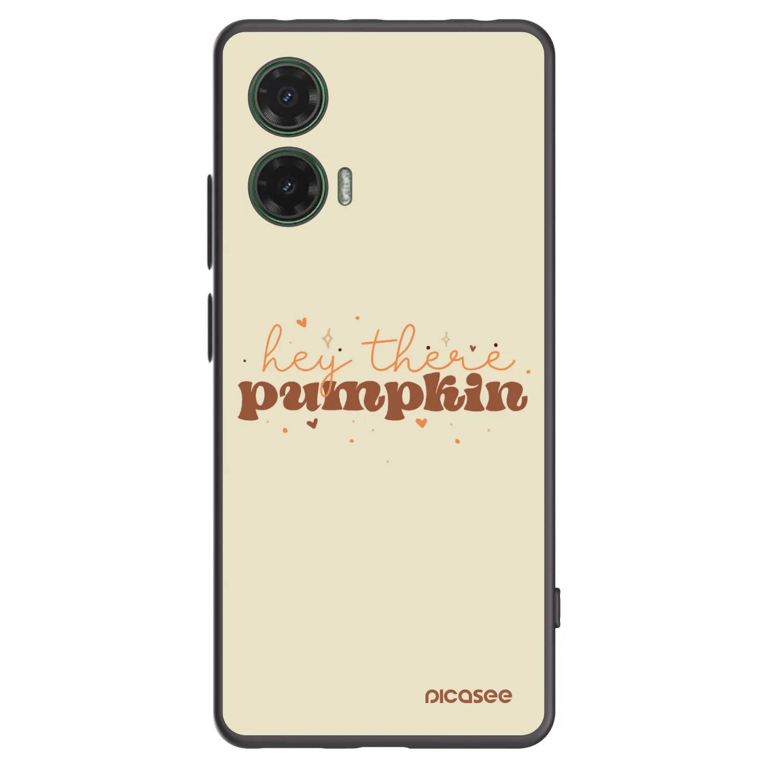 Picasee Μαύρη θήκη σιλικόνης για Motorola Moto G35 5G - Hey there pumpkin