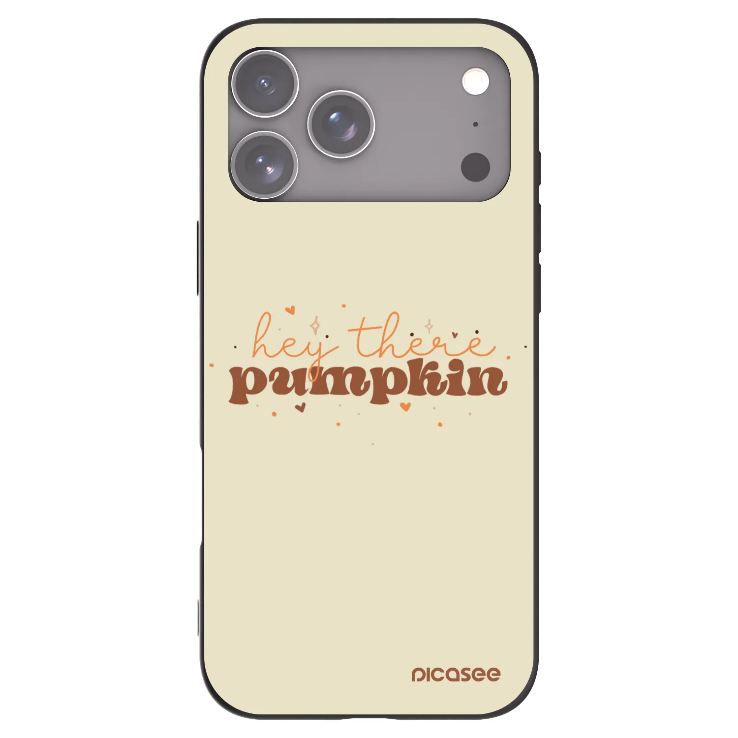 Picasee Μαύρη θήκη σιλικόνης για Apple iPhone 17 Pro Max - Hey there pumpkin
