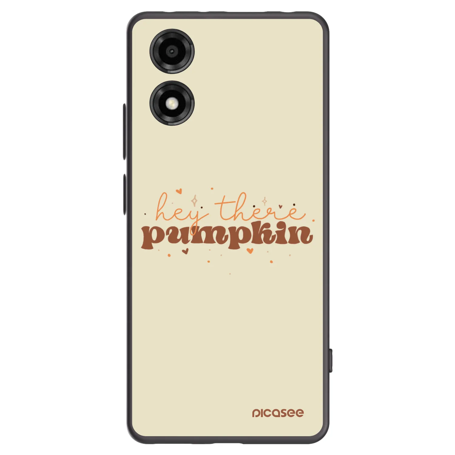 Picasee Μαύρη θήκη σιλικόνης για Motorola Moto E14 - Hey there pumpkin