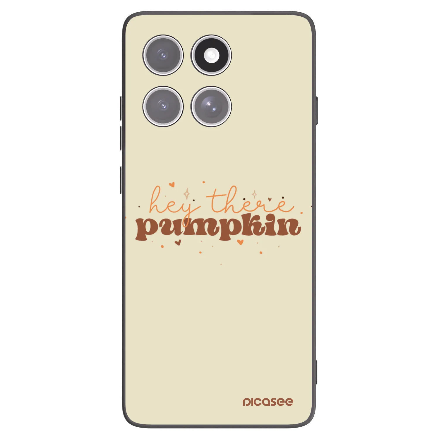 Picasee Μαύρη θήκη σιλικόνης για Motorola Edge 60 Pro - Hey there pumpkin