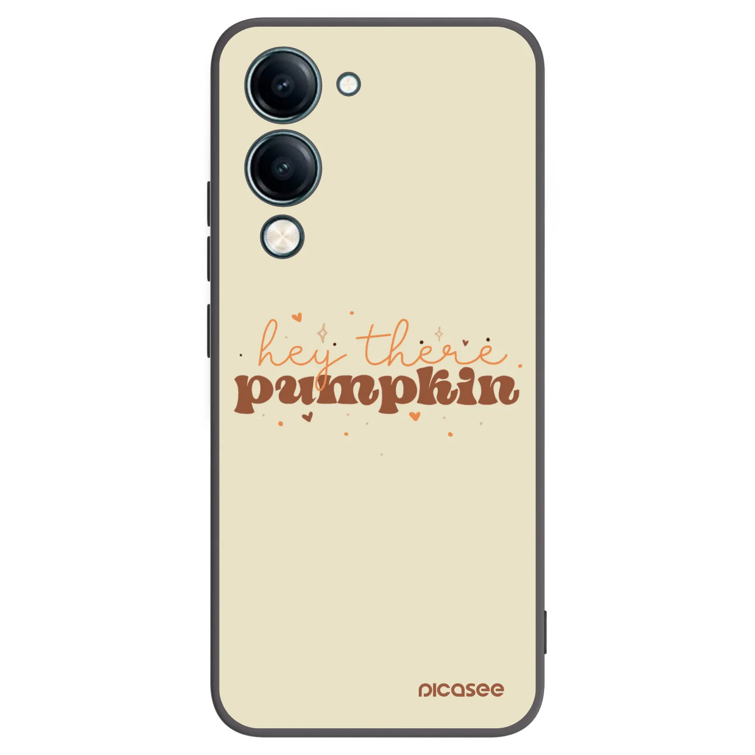 Picasee Μαύρη θήκη σιλικόνης για Vivo Y29s 5G - Hey there pumpkin
