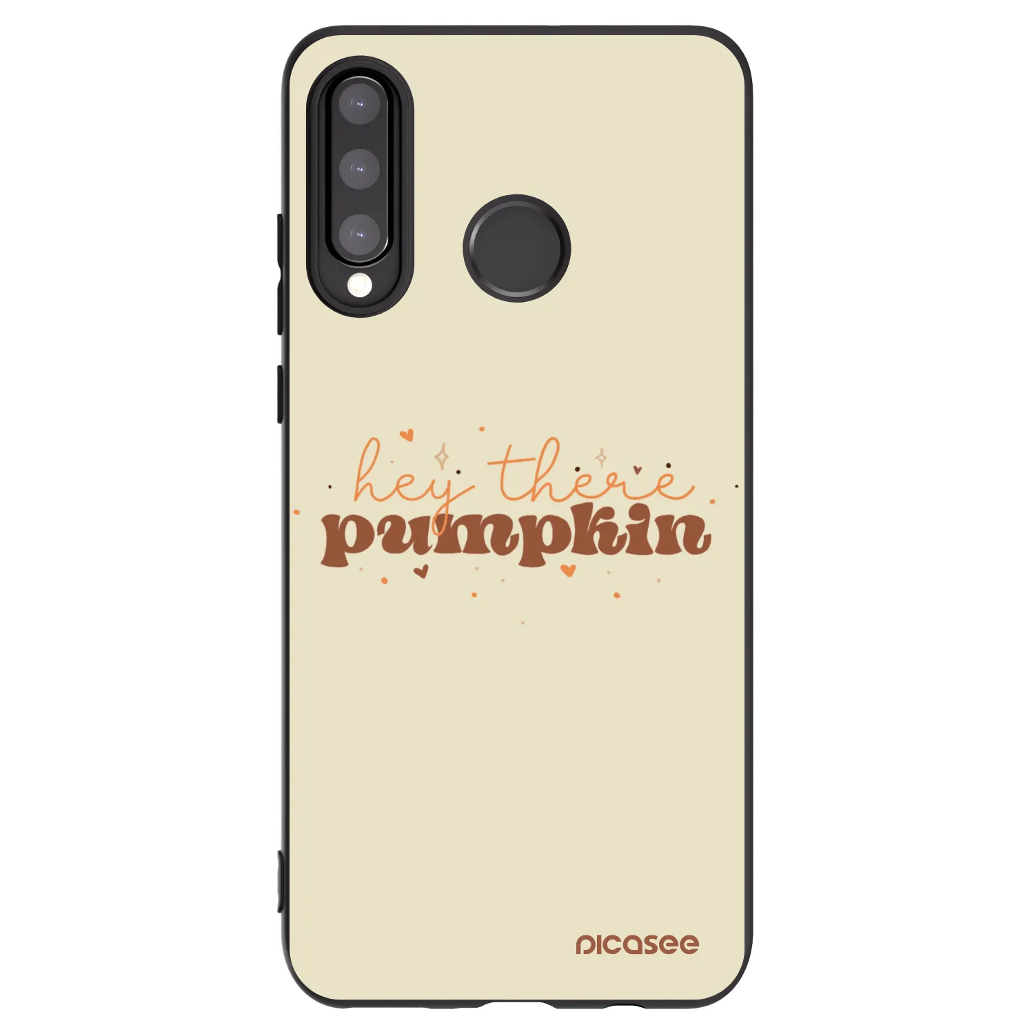 Picasee Μαύρη θήκη σιλικόνης για Huawei P30 Lite - Hey there pumpkin